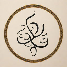 Generate a creative and unique visualization of the Farsi names 'Bahadar Bahnavard', showing them intertwined in an elegant calligraphic script.