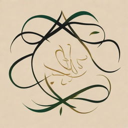 Generate a creative and unique visualization of the Farsi names 'Bahadar Bahnavard', showing them intertwined in an elegant calligraphic script.