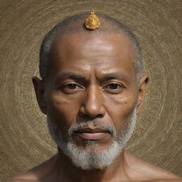 A highly detailed digital image of an ideal human being, exuding wisdom, compassion, strength, and beauty