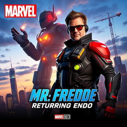 A striking and dynamic Marvel movie poster featuring the character Mr