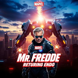A striking and dynamic Marvel movie poster featuring the character Mr