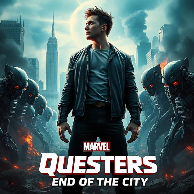 An epic Marvel movie poster for 'Questers: End of the City'