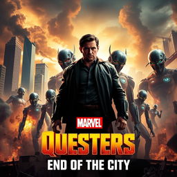 An epic Marvel movie poster for 'Questers: End of the City'