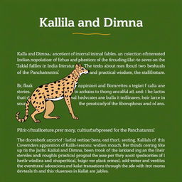 Research document on "Kalila and Dimna", an ancient collection of interrelated animal fables that originated from Indian literature, also known as the Panchatantra