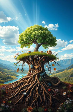 A captivating and symbolic art piece representing the concept of resilience