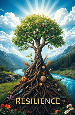 A captivating and symbolic art piece representing the concept of resilience