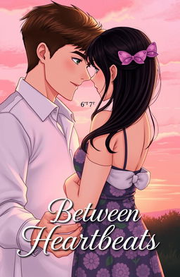 A beautifully illustrated romance book cover featuring a 6ft tall man and a 5'2ft woman who are gently holding hands, their fingers almost connected, showcasing the deep, undeniable love in their gazes