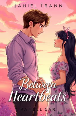 A beautifully illustrated romance book cover featuring a 6ft tall man and a 5'2ft woman who are gently holding hands, their fingers almost connected, showcasing the deep, undeniable love in their gazes