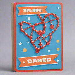 Design a cute, cartoon-style card called 'DNAproof'. The card, adorned with adorable DNA strands, holds the enchanting power to exchange a strong card from the opponent's pool.