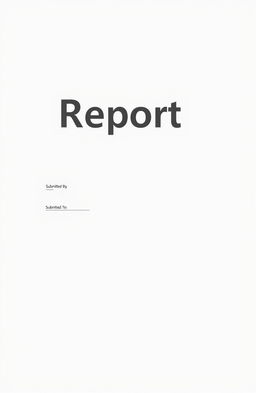 A simple and professional cover page for a report, featuring a clean layout