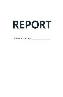 A simple and professional cover page for a report, featuring a clean layout