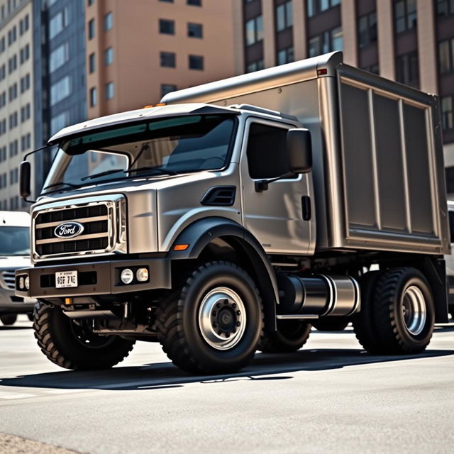 A robust Ford Cargo truck showcasing its large, powerful frame designed for heavy-duty transport