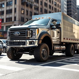 A robust Ford Cargo truck showcasing its large, powerful frame designed for heavy-duty transport