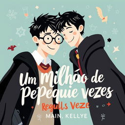 A visually engaging book cover illustration featuring James Potter and Regulus Black, depicting their friendship during their time as Marauders