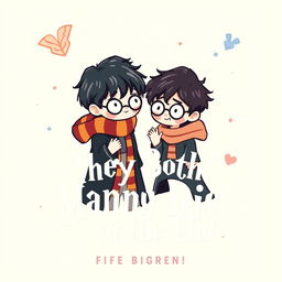 A captivating book cover illustration featuring James Potter and Regulus Black, designed to reflect their dynamic friendship during their time at Hogwarts