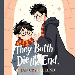 A captivating book cover illustration featuring James Potter and Regulus Black, designed to reflect their dynamic friendship during their time at Hogwarts