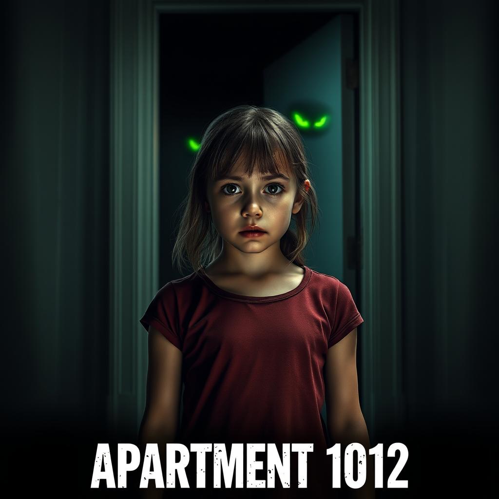 A hyper-realistic movie poster for 'Apartment 1012'