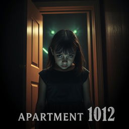 A hyper-realistic movie poster for 'Apartment 1012'