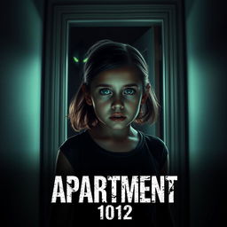 A hyper-realistic movie poster for 'Apartment 1012'
