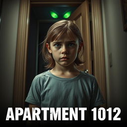 A hyper-realistic movie poster for 'Apartment 1012'