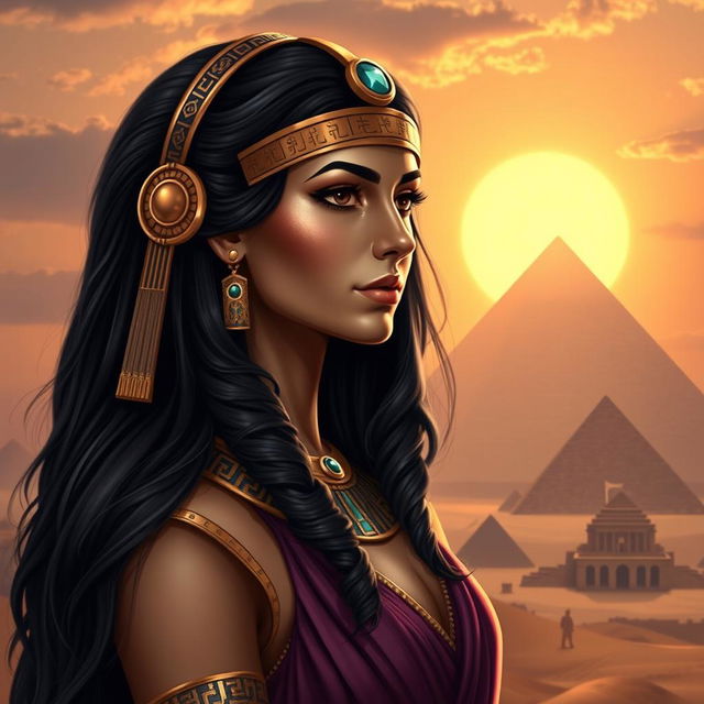 A stunning portrait of Cleopatra, the last active ruler of the Ptolemaic Kingdom of Egypt