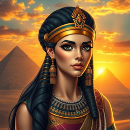 A stunning portrait of Cleopatra, the last active ruler of the Ptolemaic Kingdom of Egypt