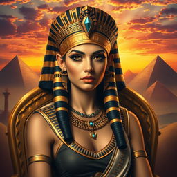 A magnificent portrait of Cleopatra, the last active ruler of the Ptolemaic Kingdom of Egypt