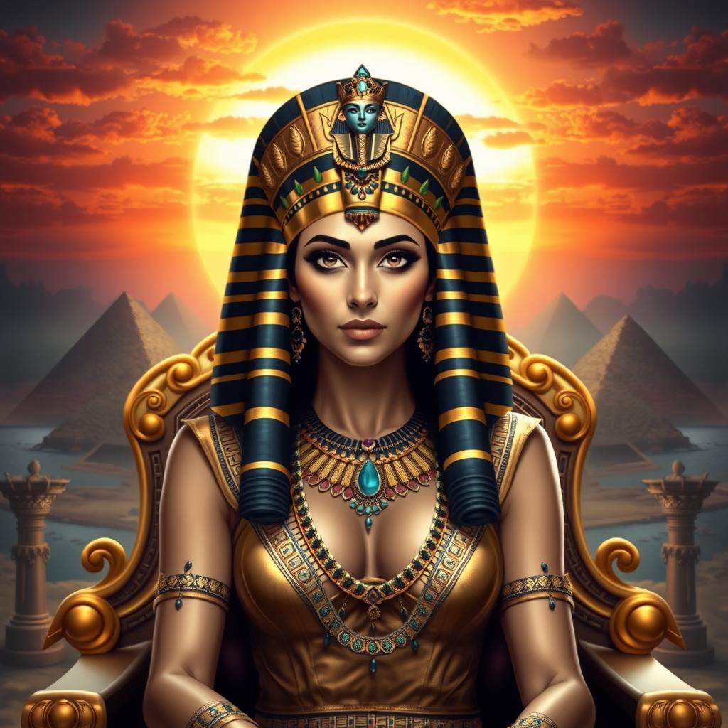 A magnificent portrait of Cleopatra, the last active ruler of the Ptolemaic Kingdom of Egypt