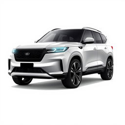 A high-quality design illustration of a modern performance SUV that embodies aesthetics, innovation, and functionality