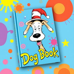 A whimsical book cover illustrated in the style of Dr