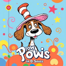 A whimsical book cover illustrated in the style of Dr