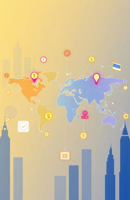 A visually appealing concept illustration representing international payment transactions