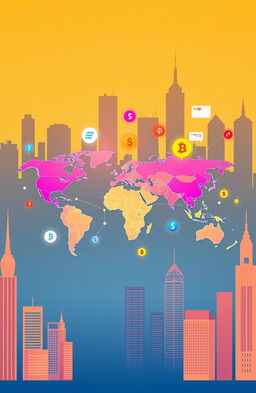A visually appealing concept illustration representing international payment transactions