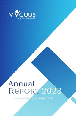 A professional and visually appealing report cover design for VOCUS Group