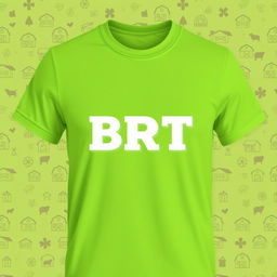 A stylish and trendy t-shirt featuring a small, bold text design that reads 'BRT Farm' in an eye-catching font