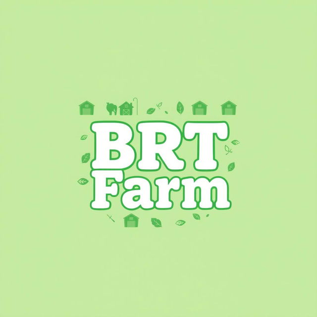 A stylish and trendy t-shirt featuring a small, bold text design that reads 'BRT Farm' in an eye-catching font