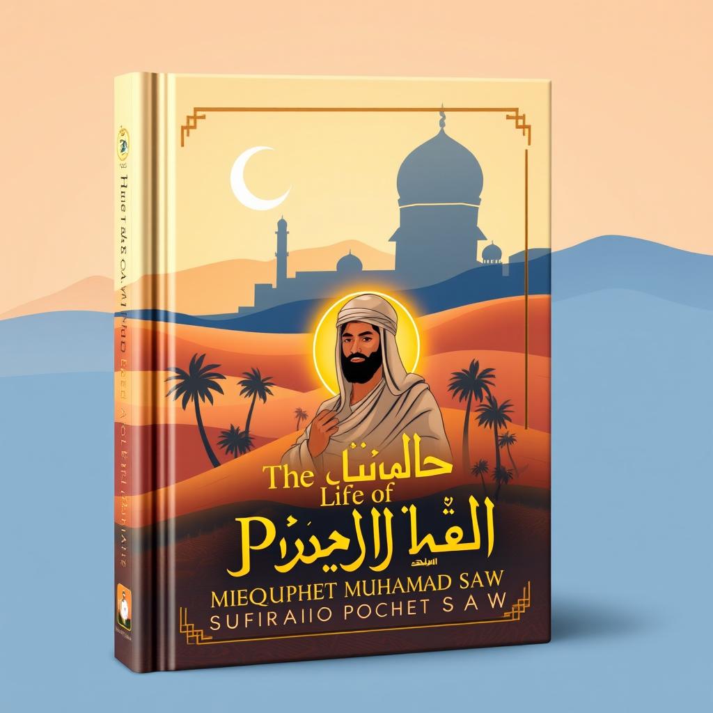 A beautifully illustrated book cover showcasing the life and teachings of Prophet Muhammad SAW