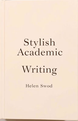 A simple, minimalist book cover featuring a soothing beige background