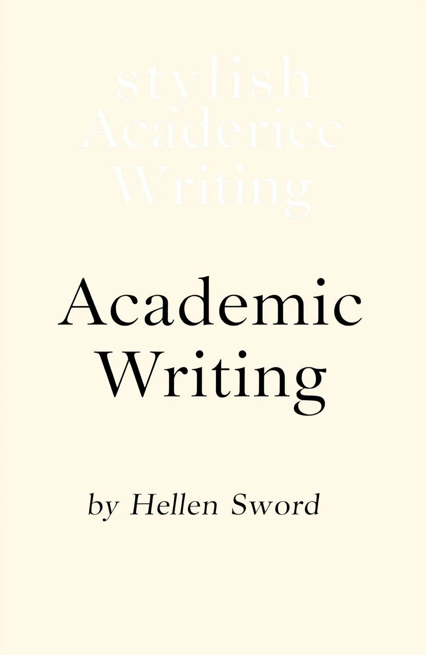 A simple and minimalist book cover design featuring the title "Stylish Academic Writing" prominently displayed