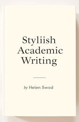 A simple and minimalist book cover design featuring the title "Stylish Academic Writing" prominently displayed