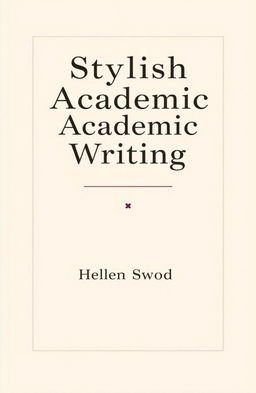 A simple and minimalist book cover design featuring the title "Stylish Academic Writing" prominently displayed