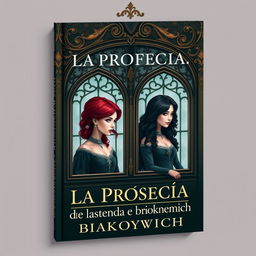 Book cover for 'La Profecía de las Hermanas Brookwich', featuring two twin sisters in a sophisticated and mature royal setting