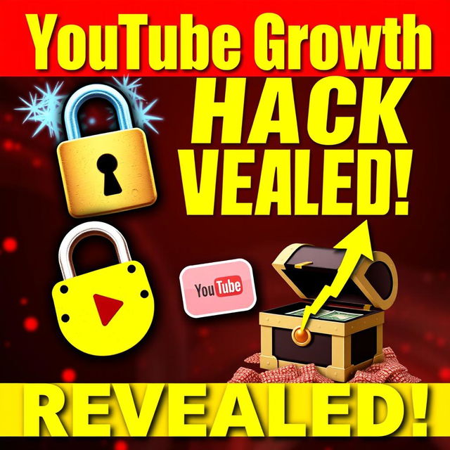 A bold and eye-catching thumbnail featuring the text "YouTube Growth HACK Revealed!" in large, contrasting font