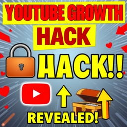 A bold and eye-catching thumbnail featuring the text "YouTube Growth HACK Revealed!" in large, contrasting font