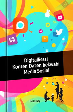 A visually striking book cover titled 'Digitalisasi Konten Dakwah Berbasis Media Sosial'