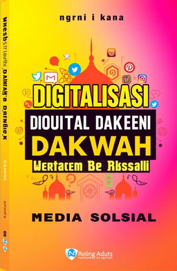 A book cover design for 'Digitalisasi Konten Dakwah Berbasis Media Sosial'