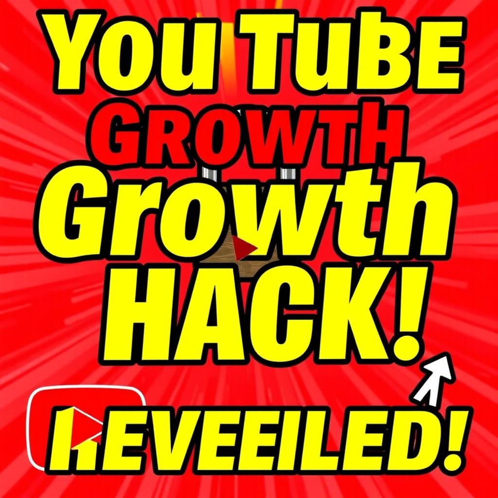 A bold and eye-catching thumbnail featuring the text "YouTube Growth HACK Revealed!" in large, contrasting font