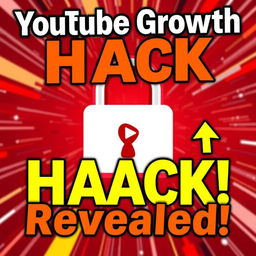 A bold and eye-catching thumbnail featuring the text "YouTube Growth HACK Revealed!" in large, contrasting font
