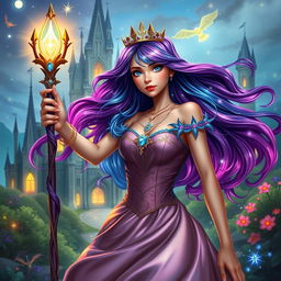 A teenage mage princess from a Dungeons and Dragons-inspired fantasy world