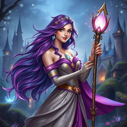 A teenage mage princess from a Dungeons and Dragons-inspired fantasy world